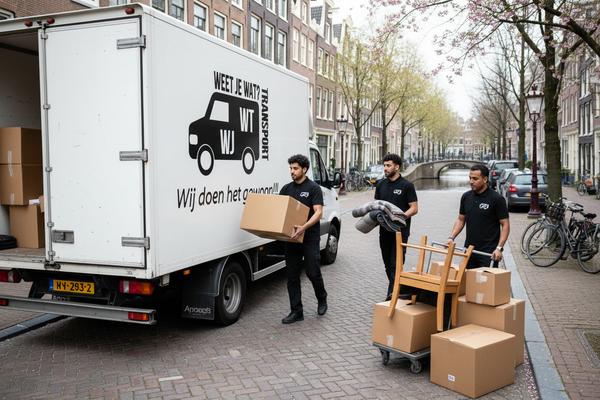 WJWT Transport team met logo op kleding